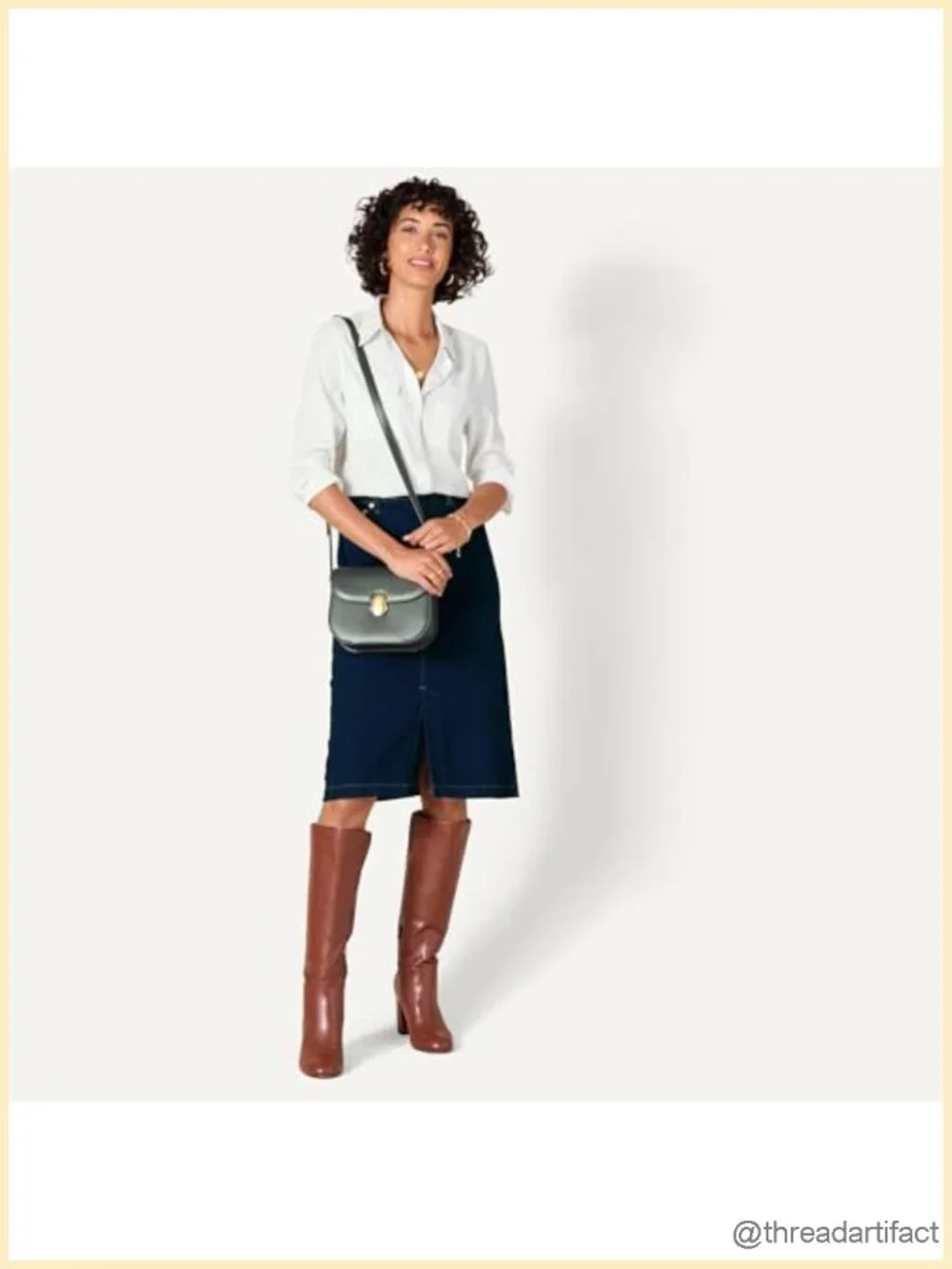 Women's Crossbody Flap Bag with Adjustable Strap and Internal Pocket